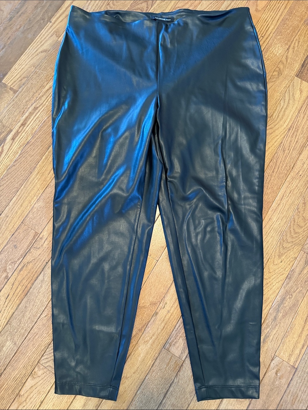 Zac & Rachel Black Faux Leather Cropped Pants